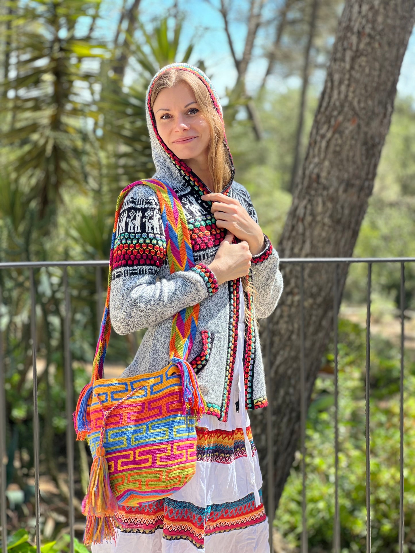 Multi coloured Wayuu bag