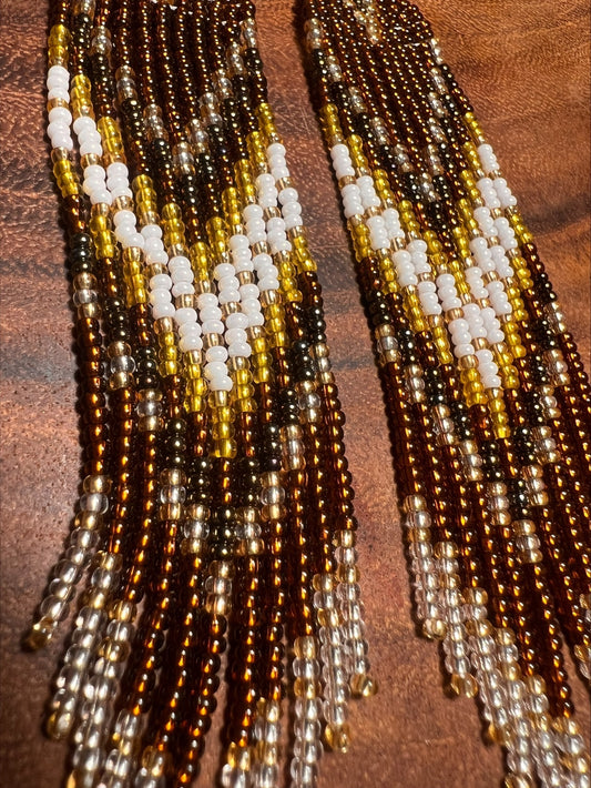 Pendientes Blanco y Negro Inga