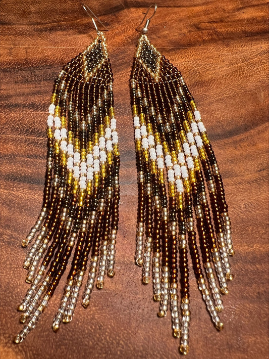 Pendientes Blanco y Negro Inga