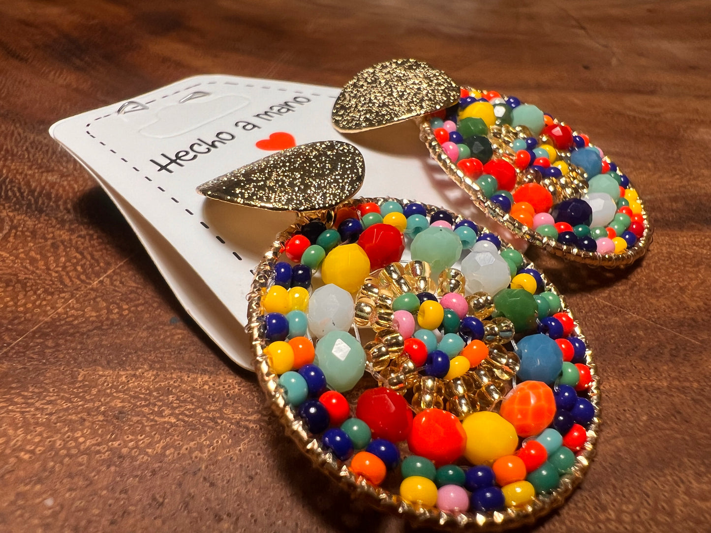 Pendientes de círculo pequeño multicolor