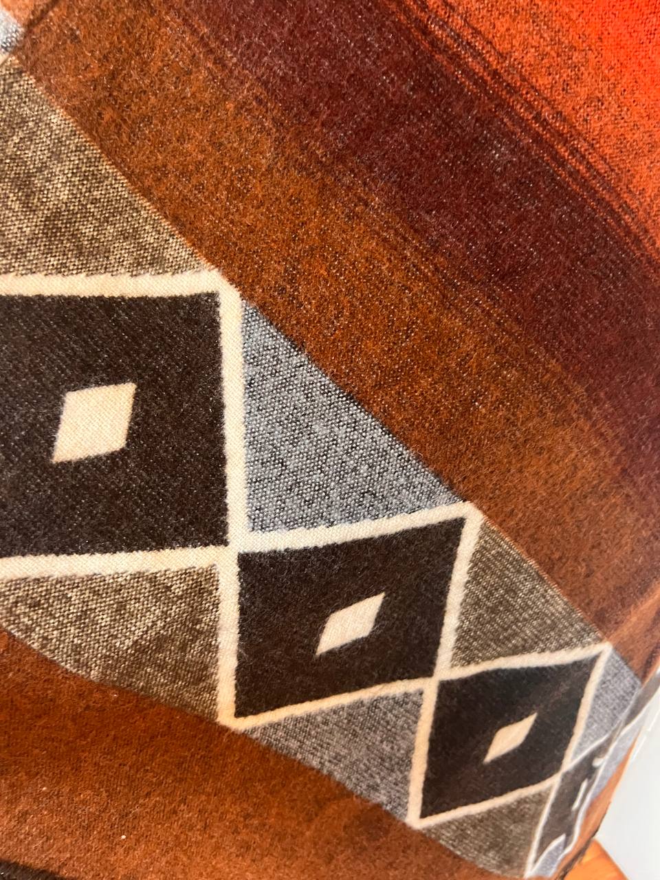 Earth tones winter poncho