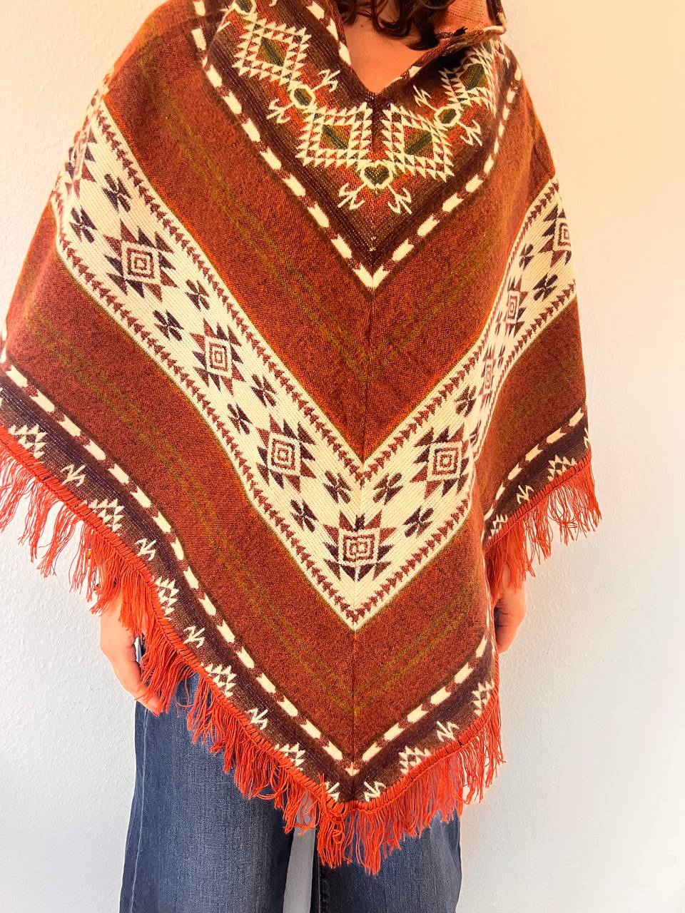 Warm light brown winter poncho