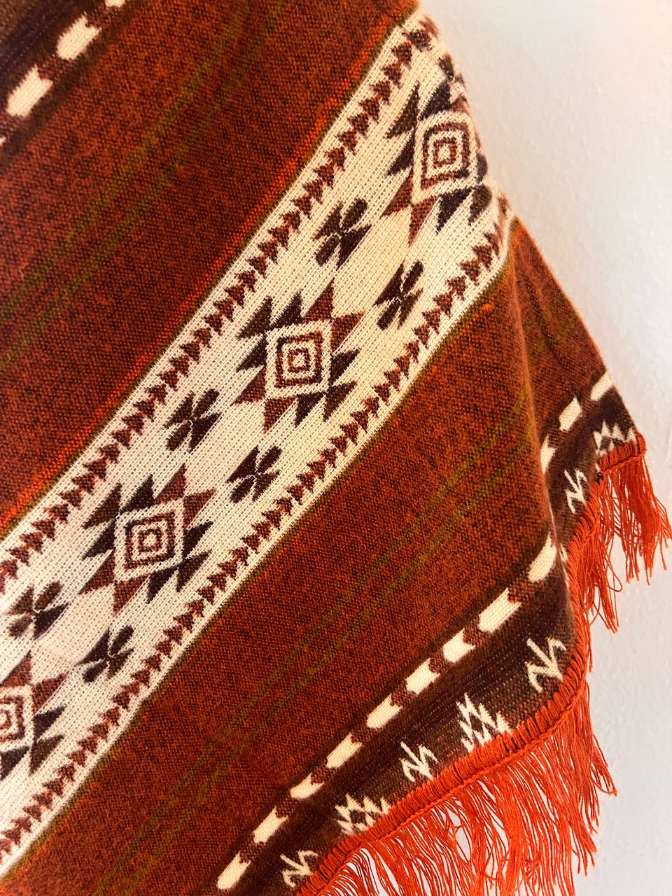 Warm light brown winter poncho