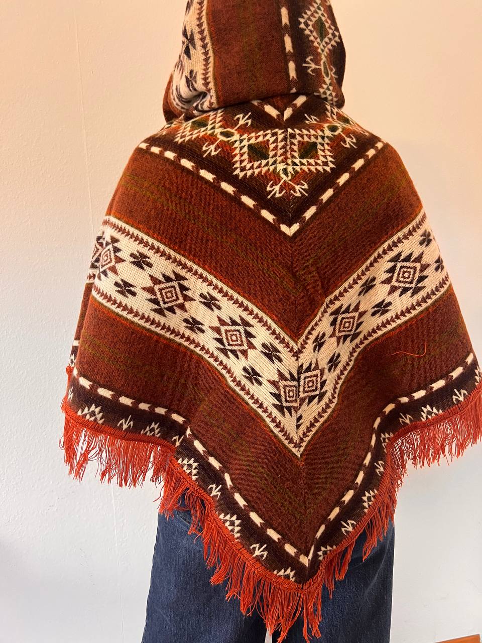 Warm light brown winter poncho