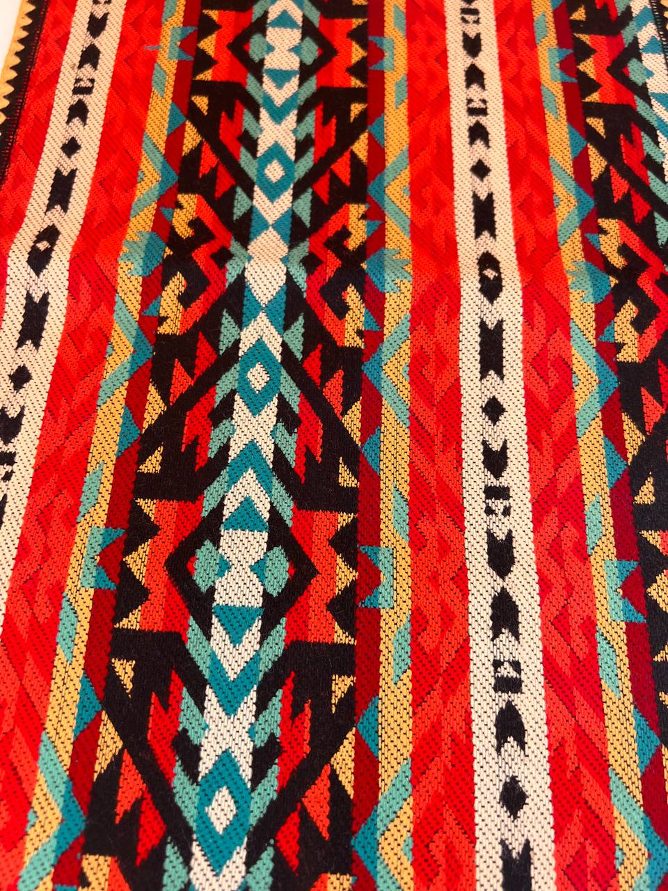 Multicoloured table cloth 14x10 cm