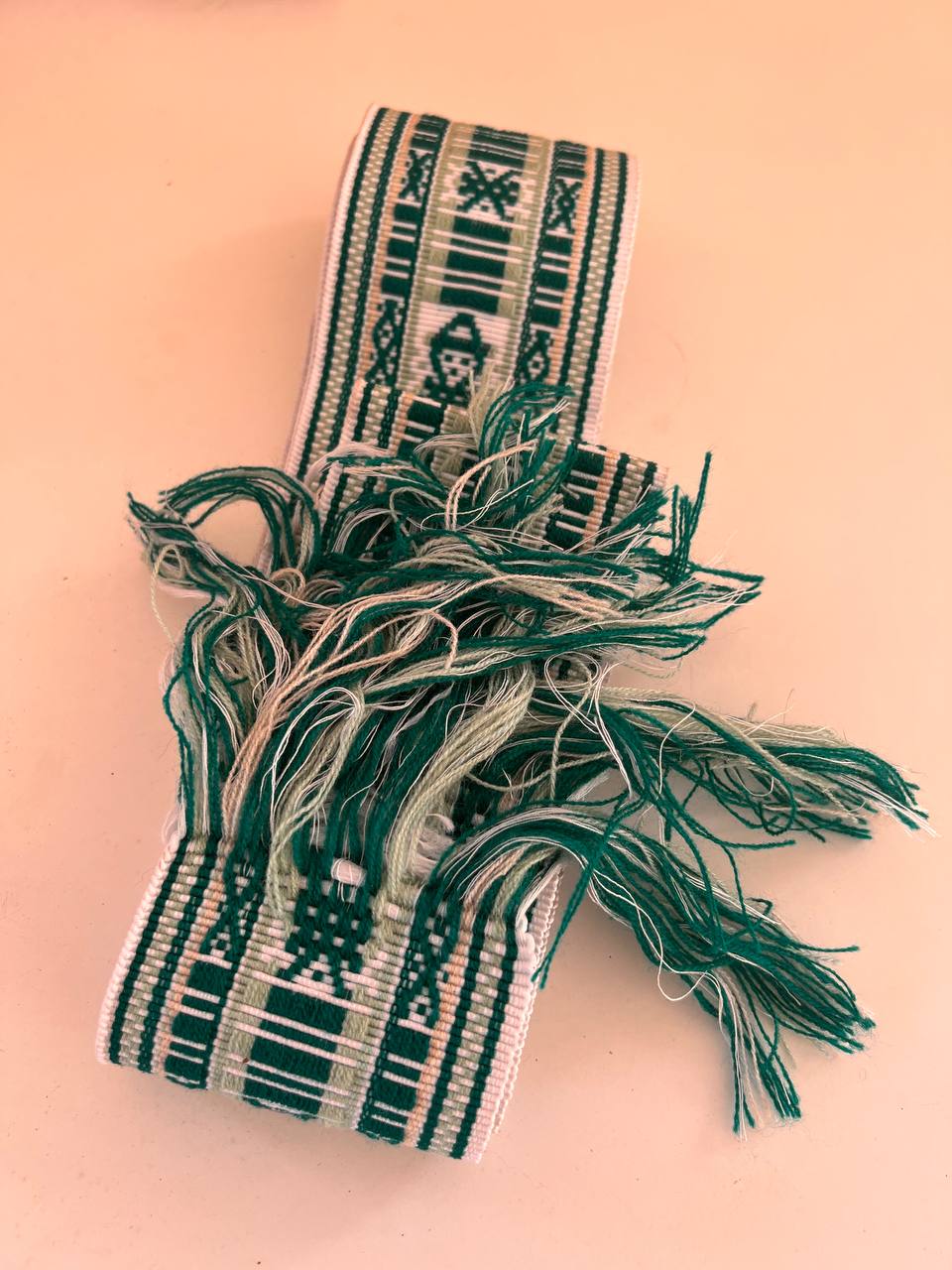 Cinturón ceremonia verde 9cm x 230cm