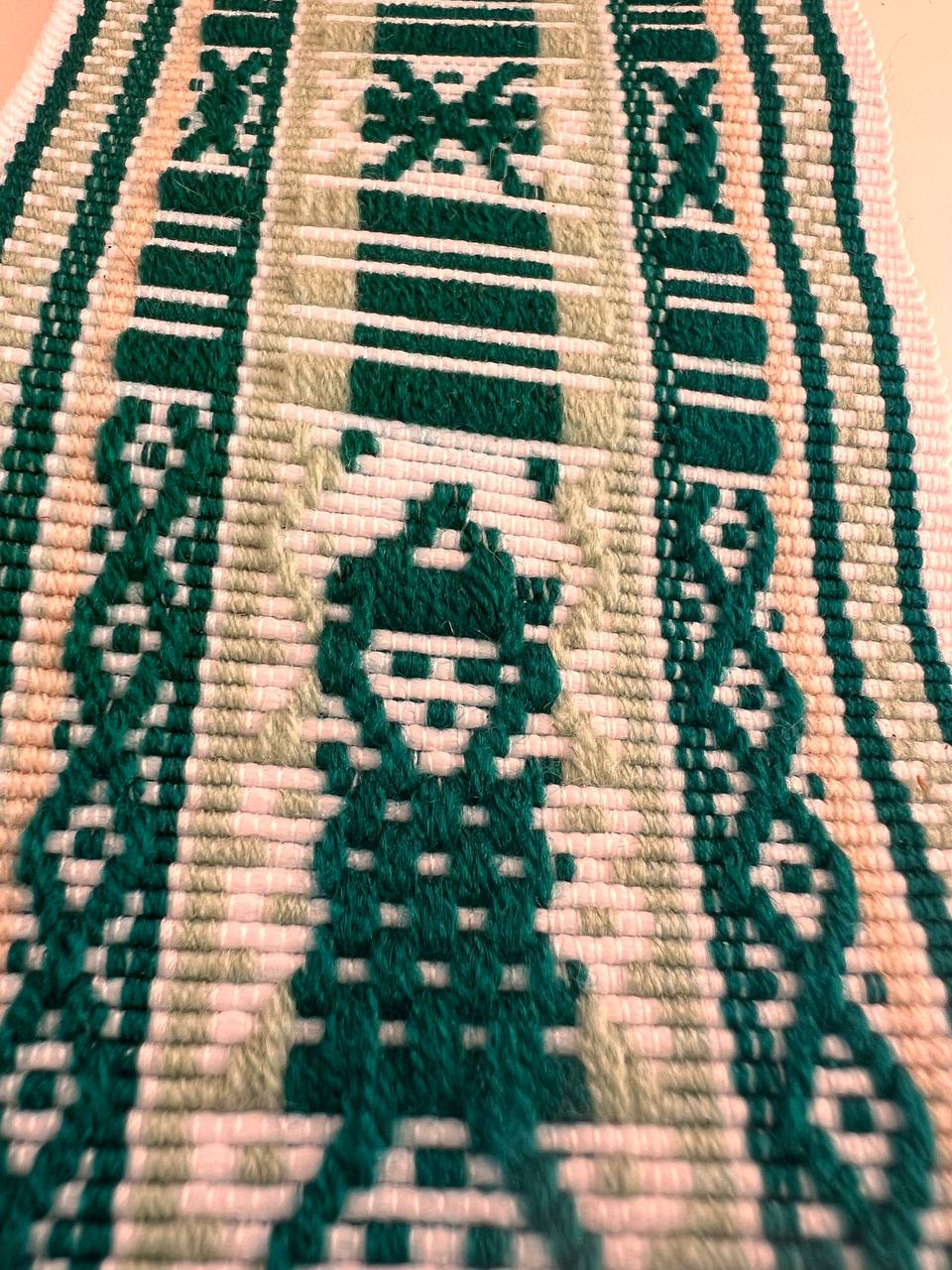 Cinturón ceremonia verde 9cm x 230cm