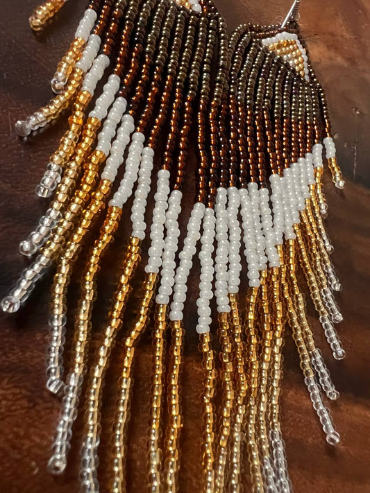 Pendientes Blanco y Negro Inga