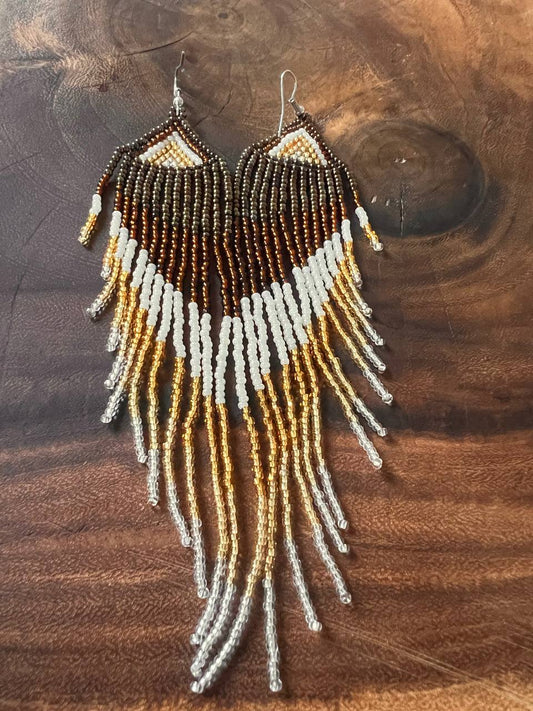 Pendientes Blanco y Negro Inga