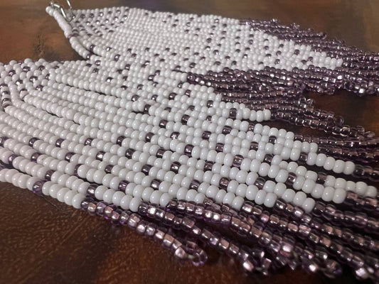 Pendientes Blanco y Negro Inga