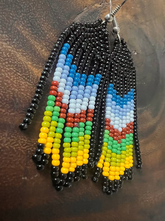 Pendientes Blanco y Negro Inga