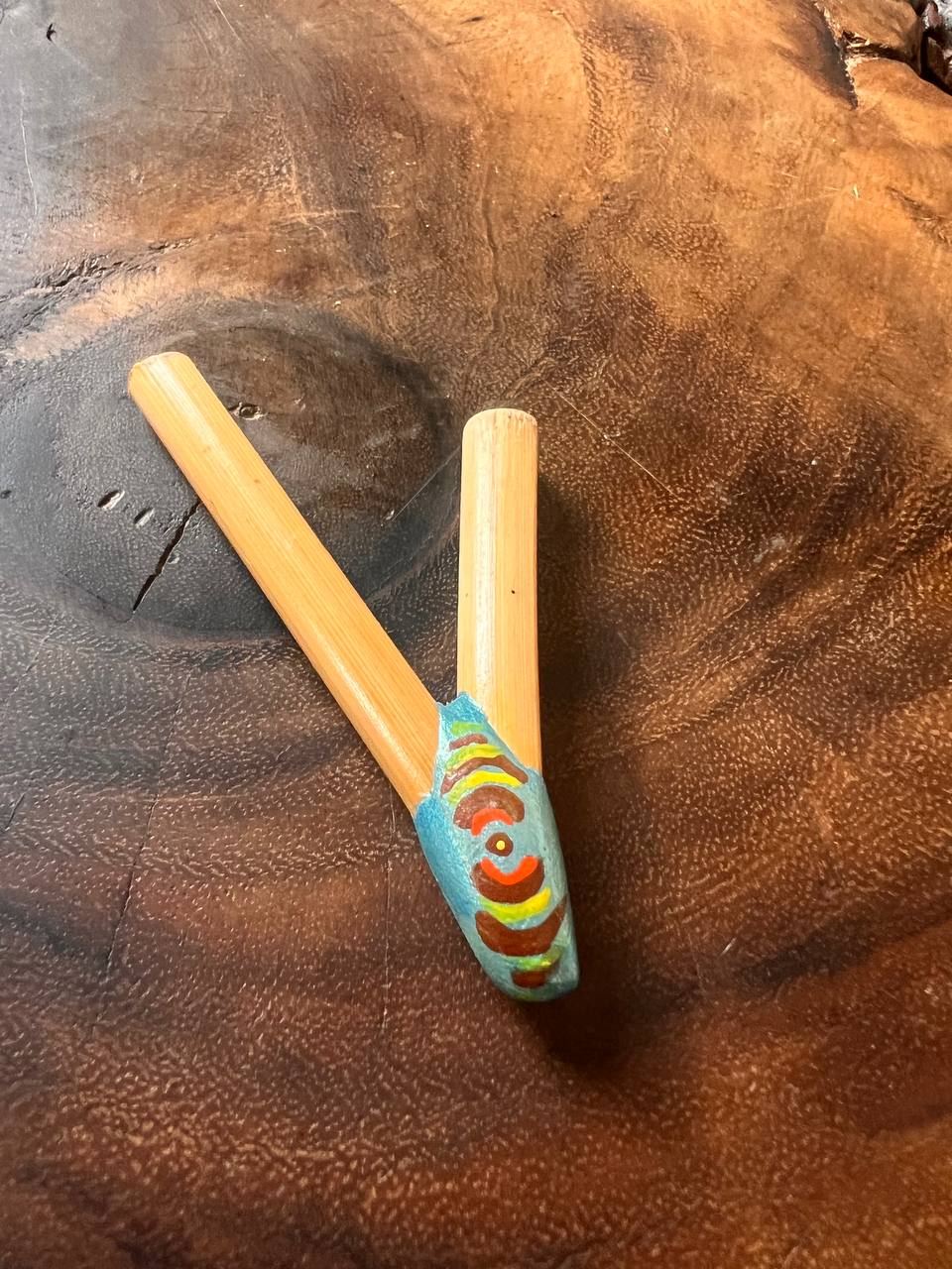 Kuripe de Bambú Slim con parche de serpiente - Inga