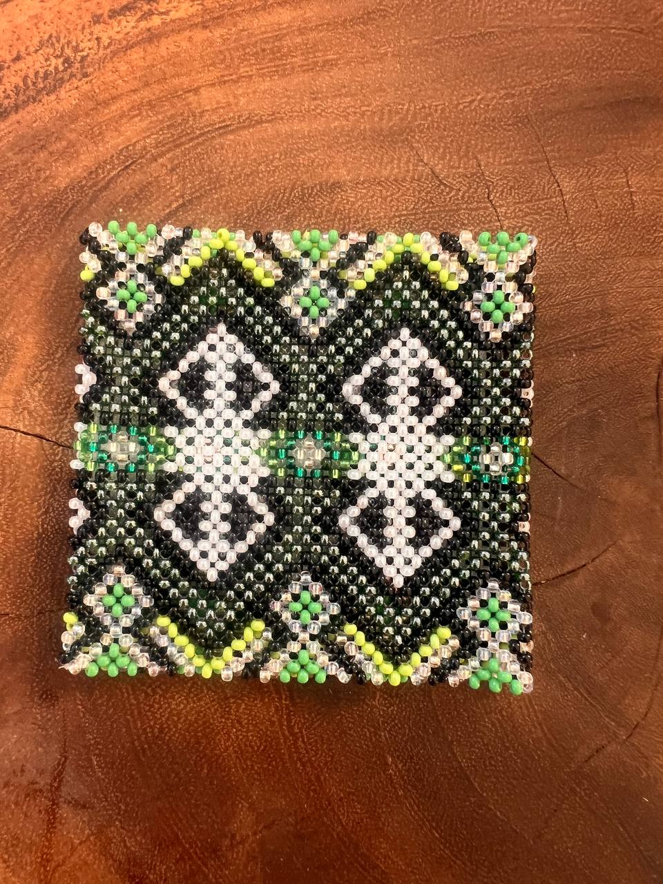Green white Yawanawá bracelet