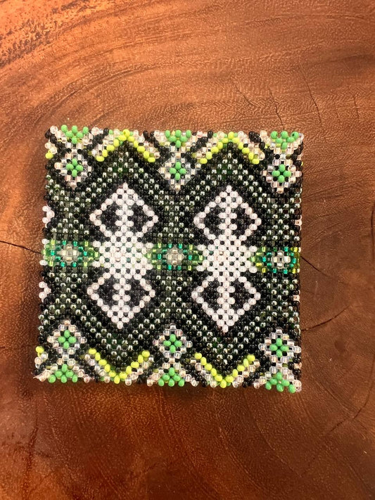 Green white Yawanawá bracelet