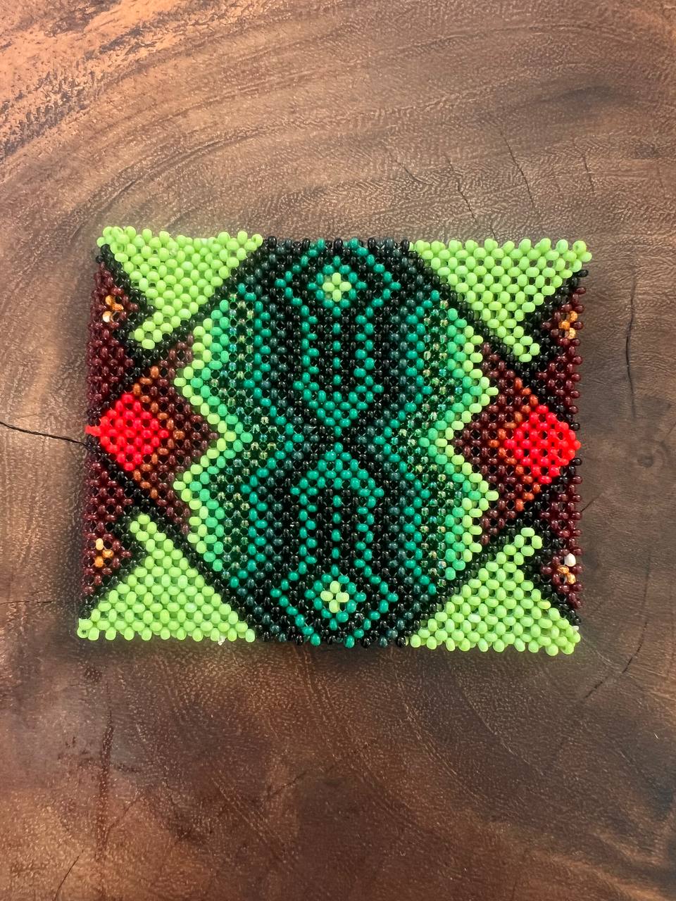 Green red Yawanawá bracelet