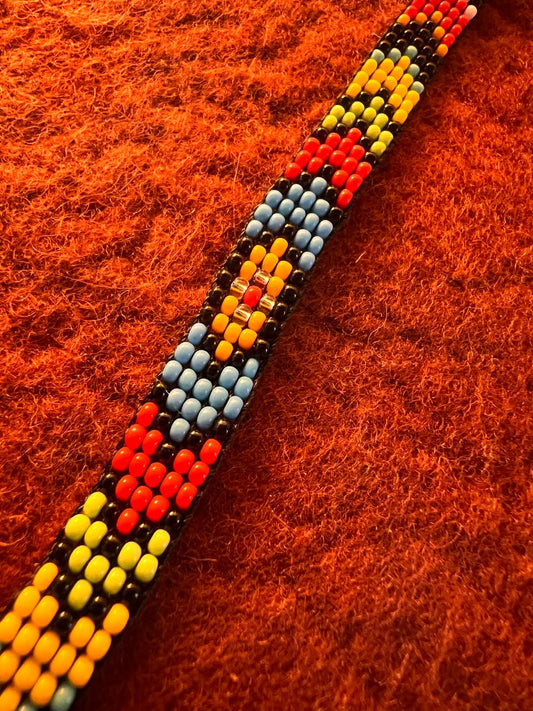 Slim multicoloured bracelet 1 cm x 15 cm