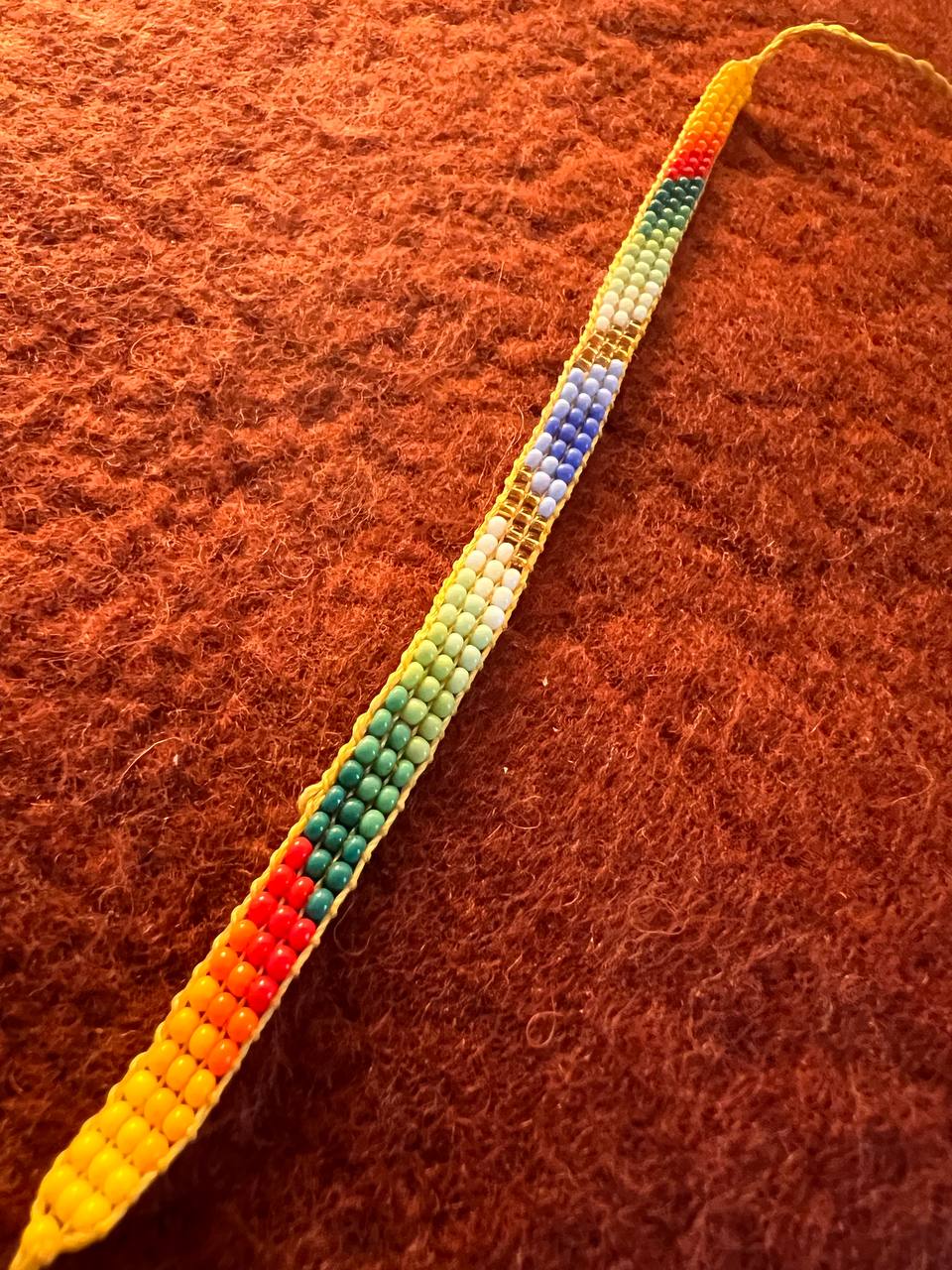 Slim rainbow bracelet 1 cm x 15 cm