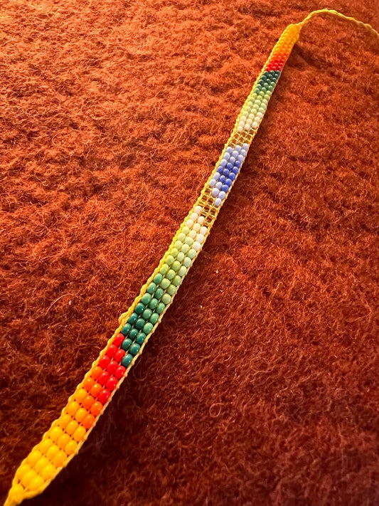 Slim rainbow bracelet 1 cm x 15 cm