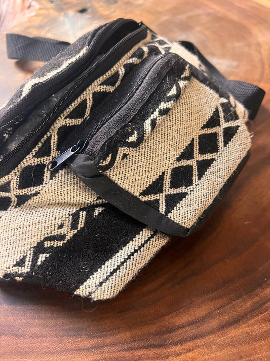 Black white Bum bag