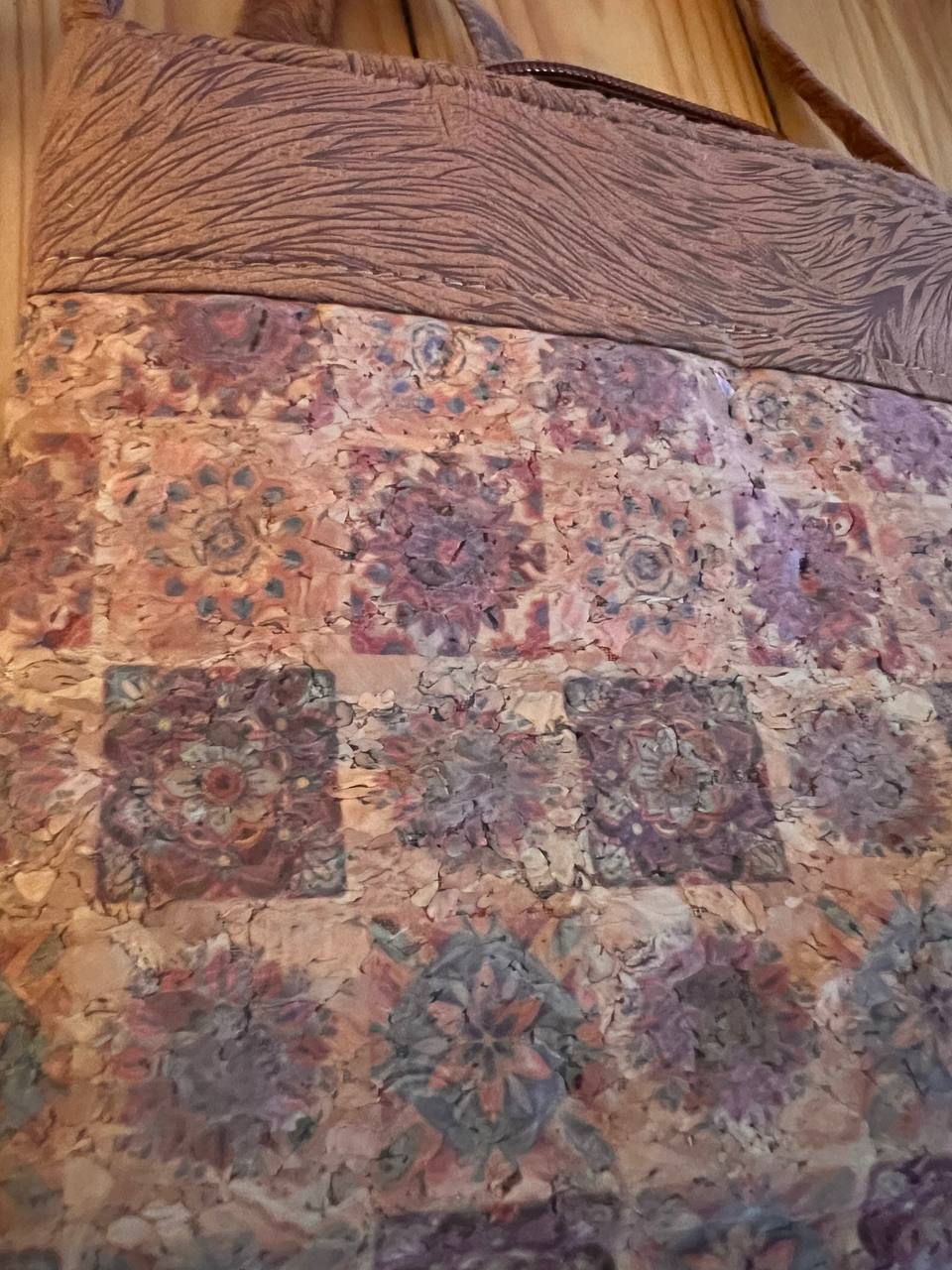 Cork hand bag 22x22 cm