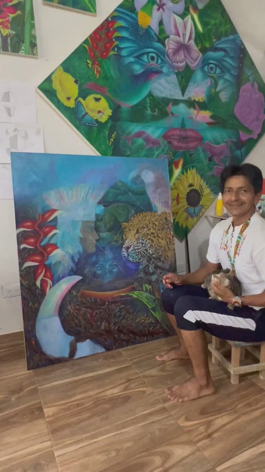 Roberto Carlos Imbacuán Putumayo Amazonian artist - Misterio materno