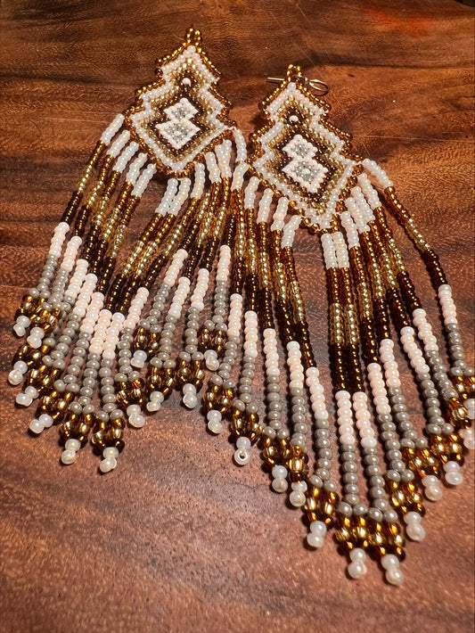 Pendientes Blanco y Negro Inga