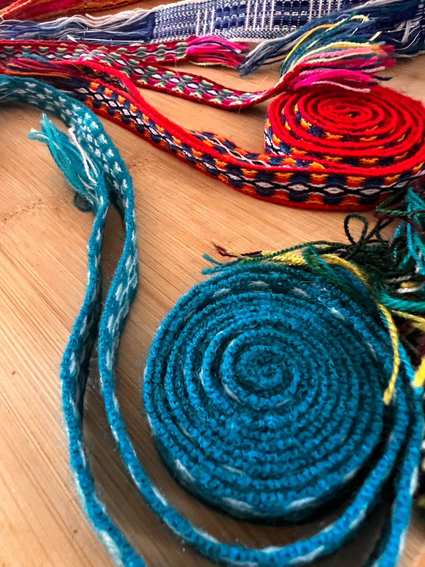 Small dark red ribbon