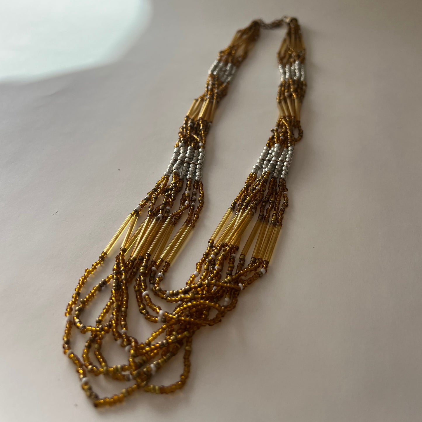 Light brown long necklace