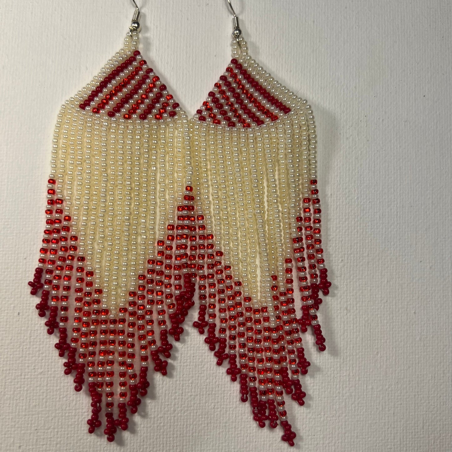 White & Red earrings - Inga Kamentsa