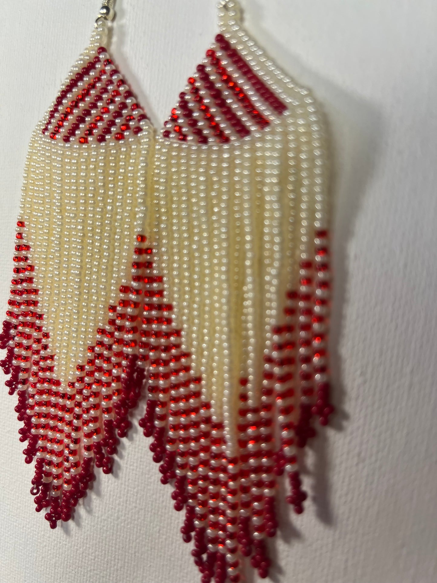 White & Red earrings - Inga Kamentsa