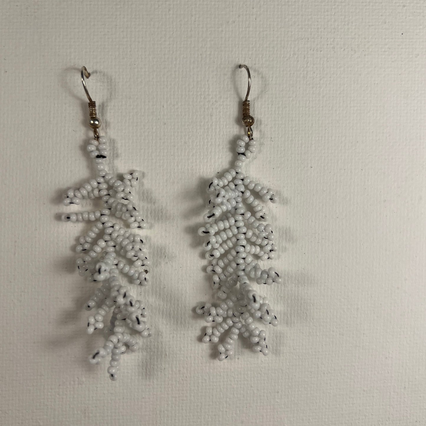 White short earrings