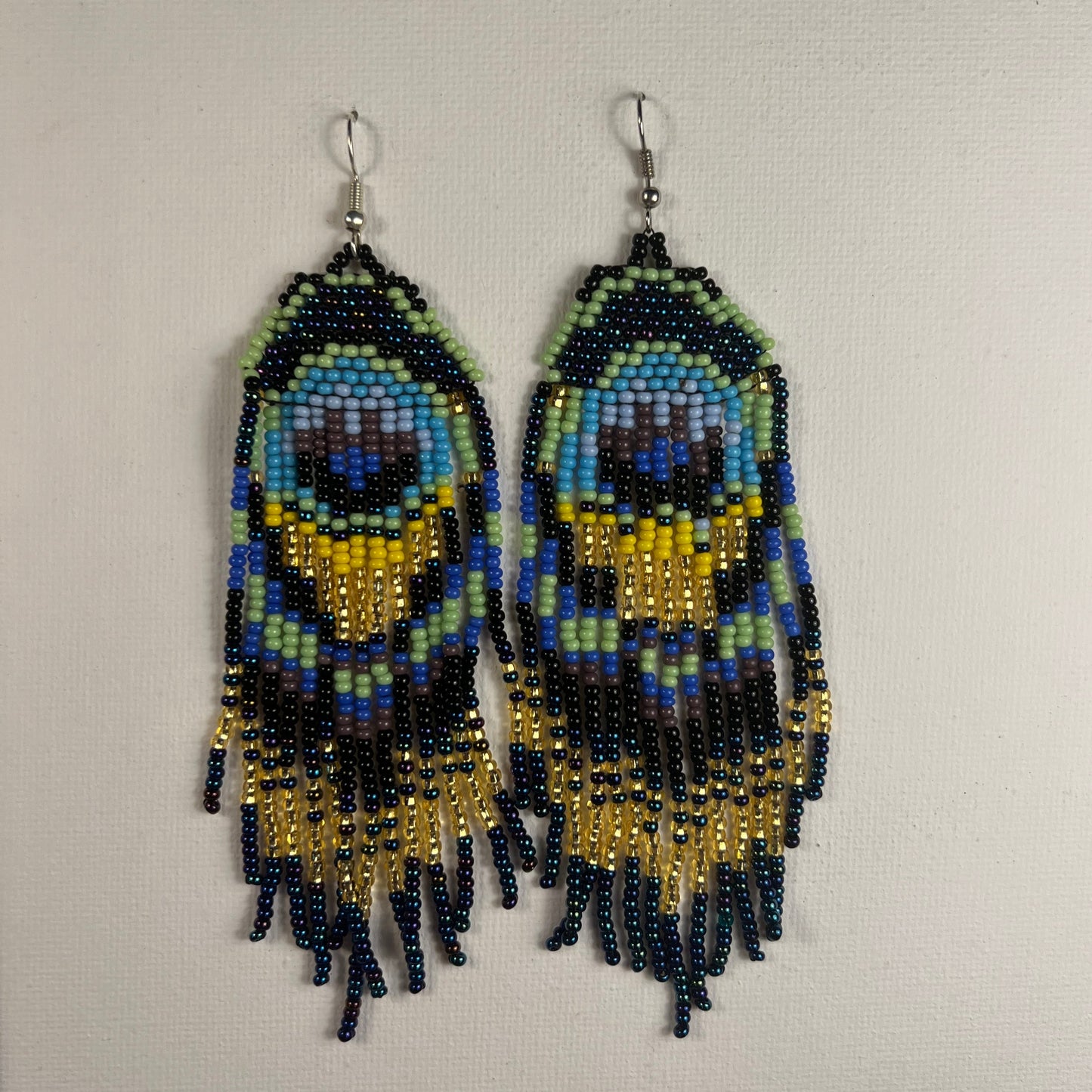 Peacock earrings Inga