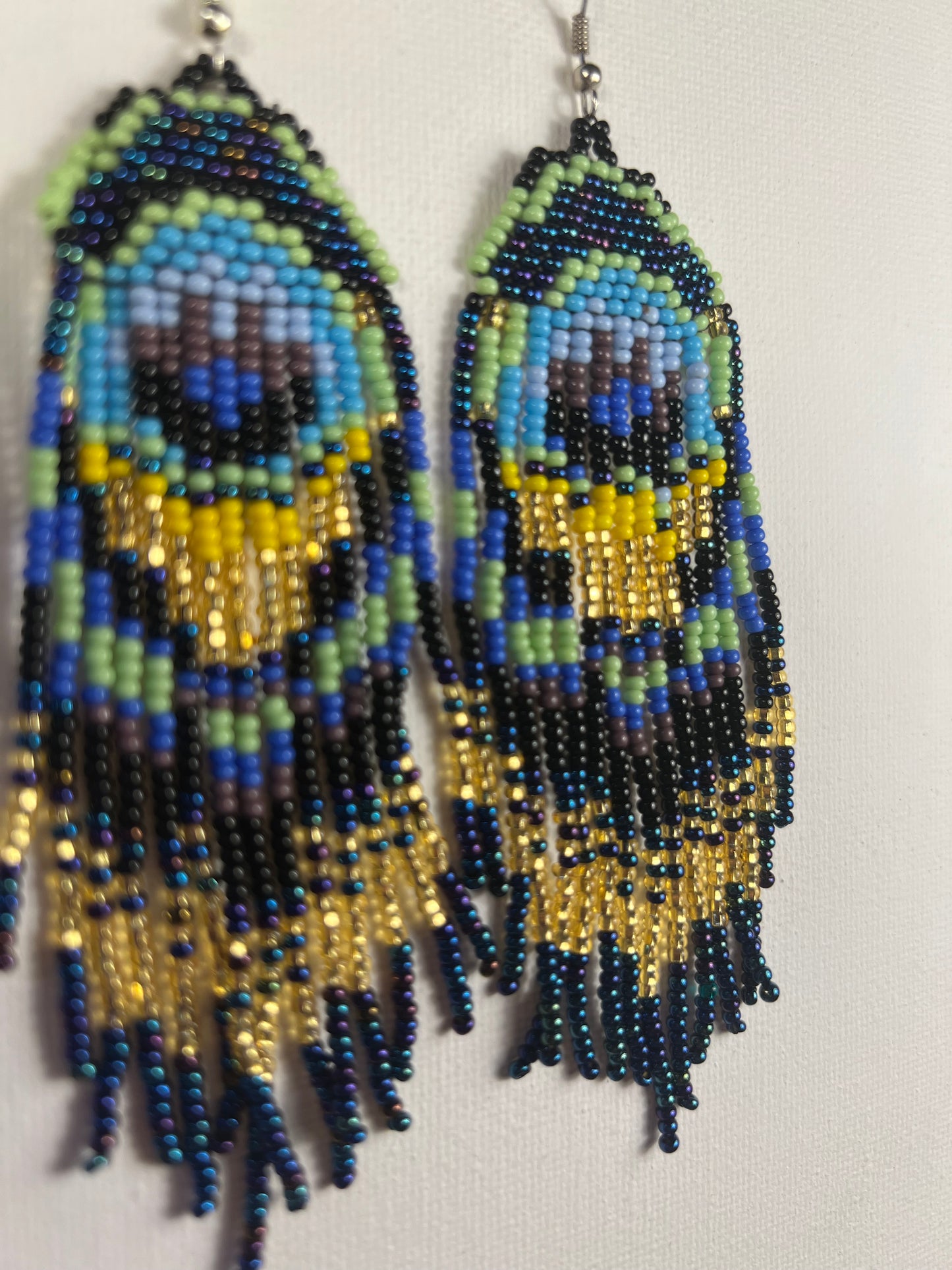 Peacock earrings Inga