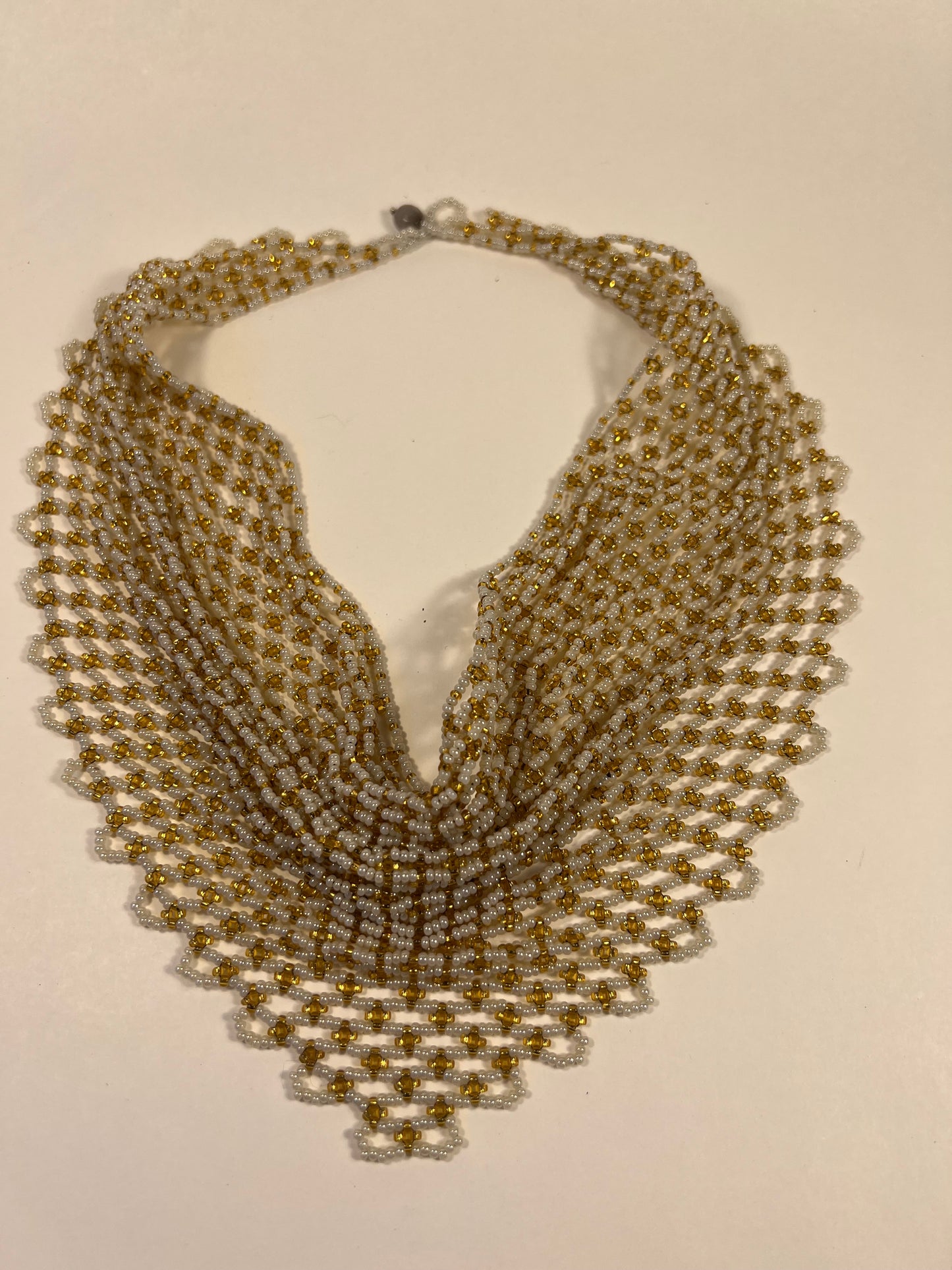 Short White-golden necklace