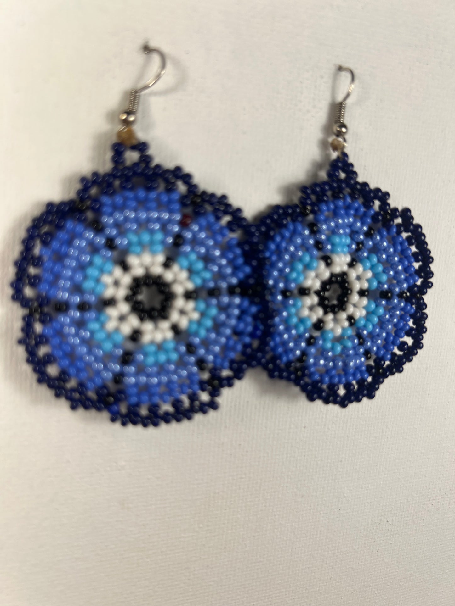 Blue flower earrings