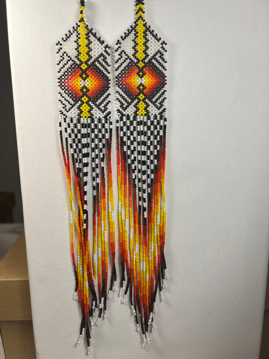 Long Fire earrings Yawanawá