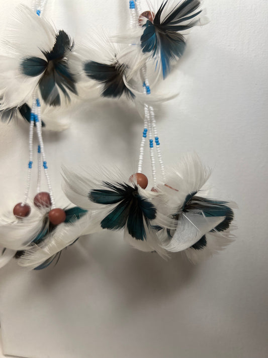 Earrings Yawanawá feathers