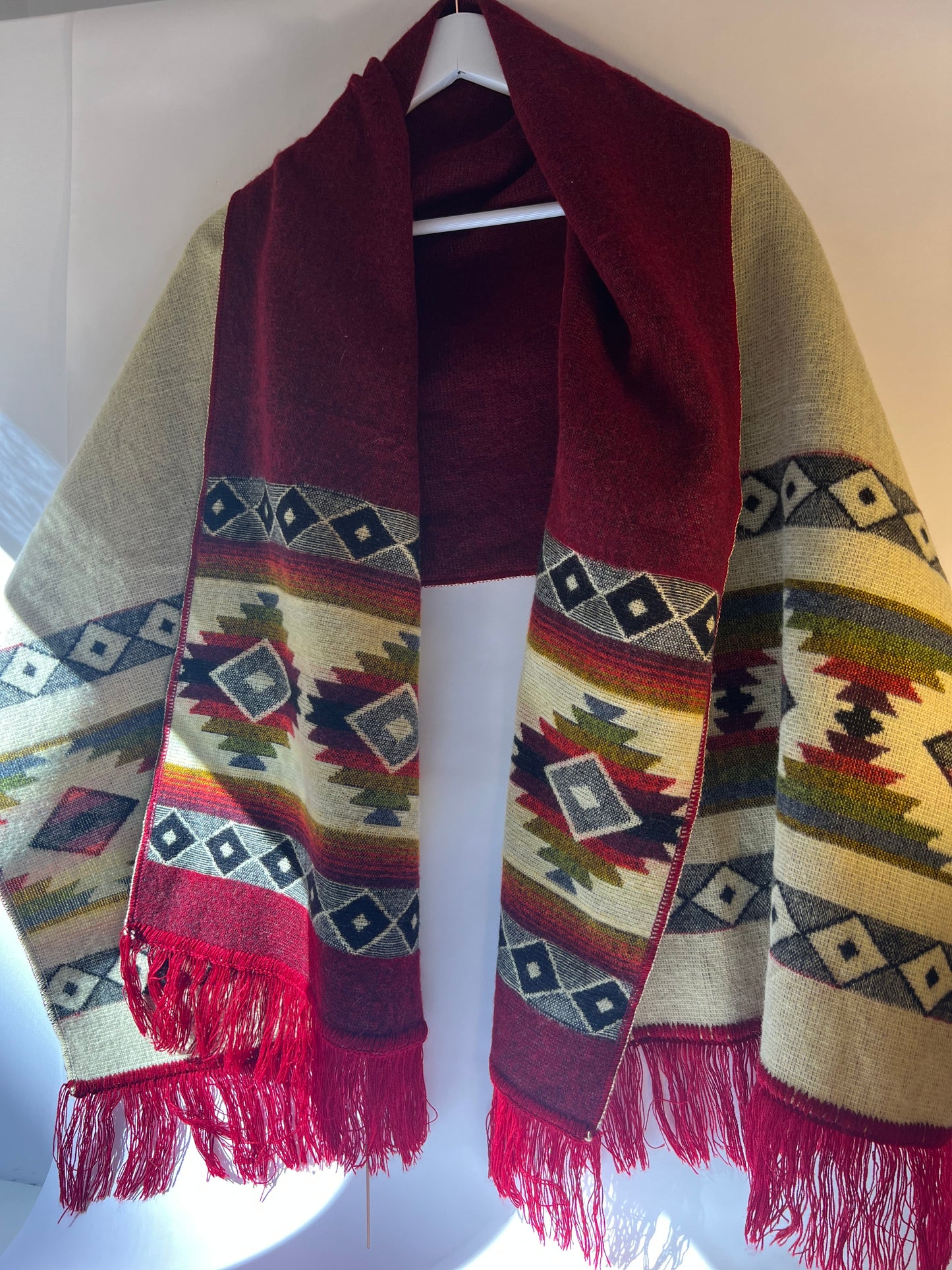 Winter poncho scarf