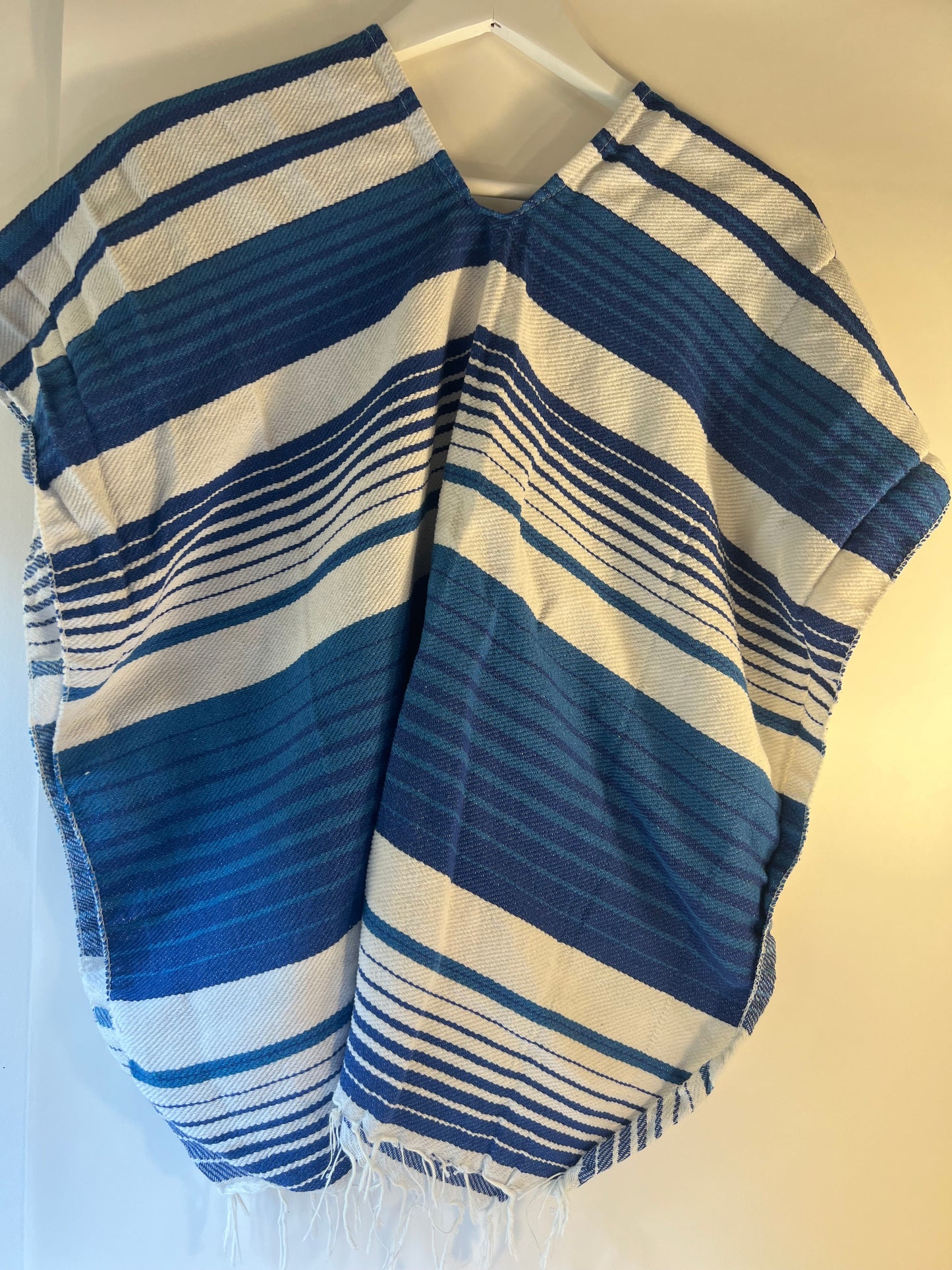 Blue summer poncho