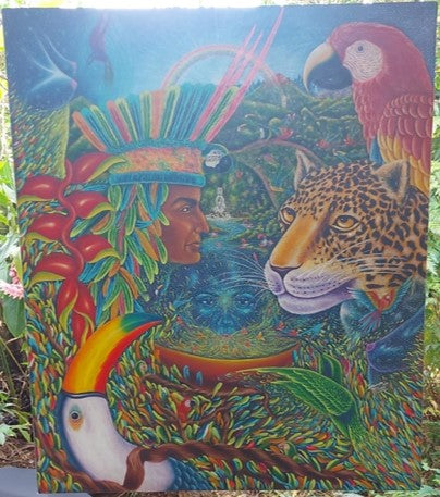 Amazonian art by Roberto Carlos Imbacuan - Misterio materno