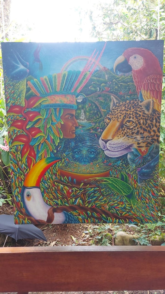 Amazonian art by Roberto Carlos Imbacuan - Misterio materno